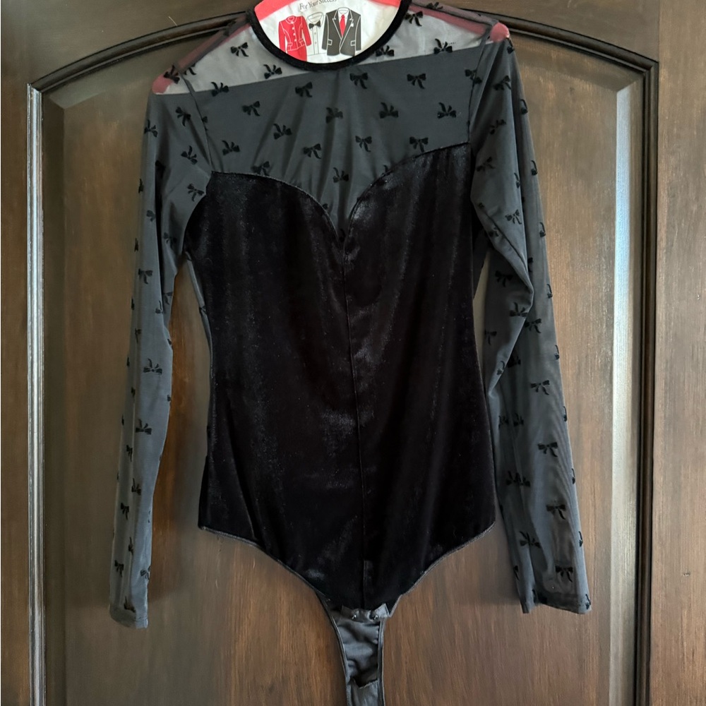Elegant Black Long Sleeve Bodysuit